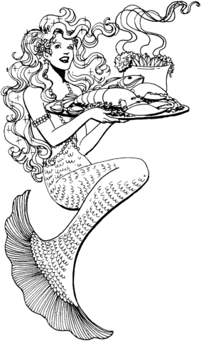 Mermaid  Coloring Page